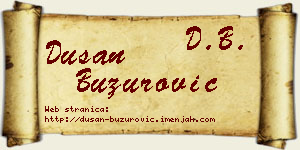 Dušan Buzurović vizit kartica